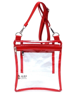 See Thru Clear Bag Crossbody Bag CW211 RED